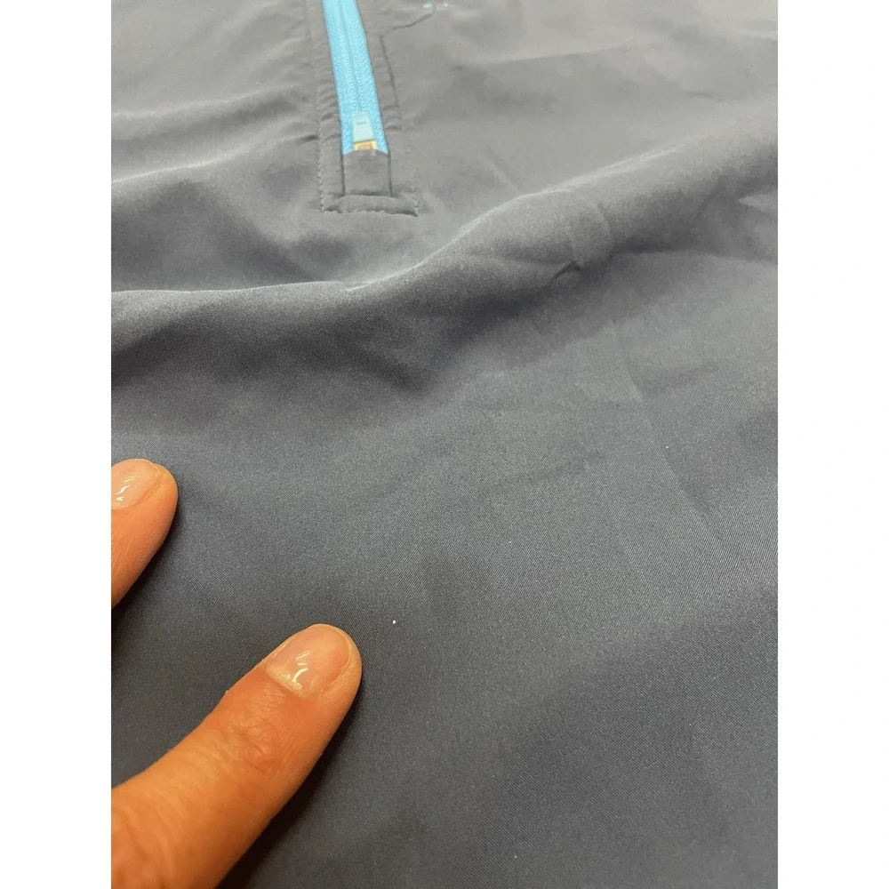 The North Face Shirt Mens Medium‎ Blue 1/4 Zip FlashDry Long Sleeve Hiking Trail